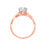 Princess Twisted Pave Lab Grown Diamond Engagement Ring