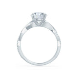 Princess Twisted Pave Lab Grown Diamond Engagement Ring