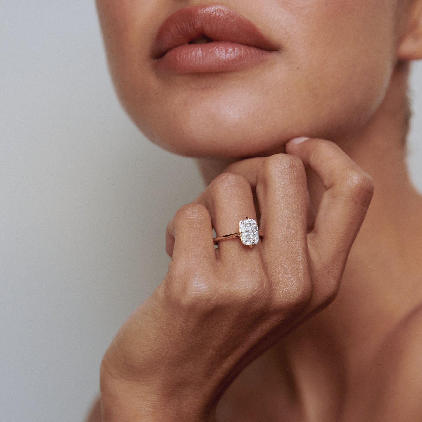 Solitaire Engagement Ring Featuring 1.5 CT Cushion Moissanite 8