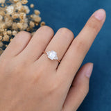 Emerald Cluster Lab Grown Diamond Engagement Ring