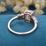 Emerald Cluster Lab Grown Diamond Engagement Ring