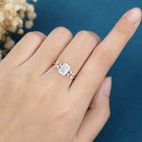 Emerald Cluster Lab Grown Diamond Engagement Ring