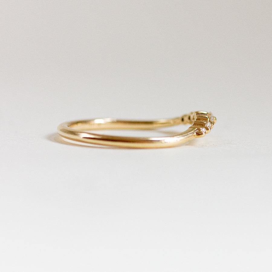 Half Eternity Wedding Band Featuring 0.12 TCW Round Moissanite 5