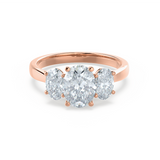 Oval Three Stone Lab Grown Diamond Engagement Ring