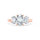 Oval Three Stone Lab Grown Diamond Engagement Ring