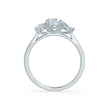 Oval Three Stone Lab Grown Diamond Engagement Ring
