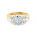 Oval Three Stone Lab Grown Diamond Engagement Ring