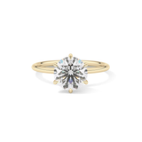 Round Solitaire Lab Grown Diamond Engagement Ring