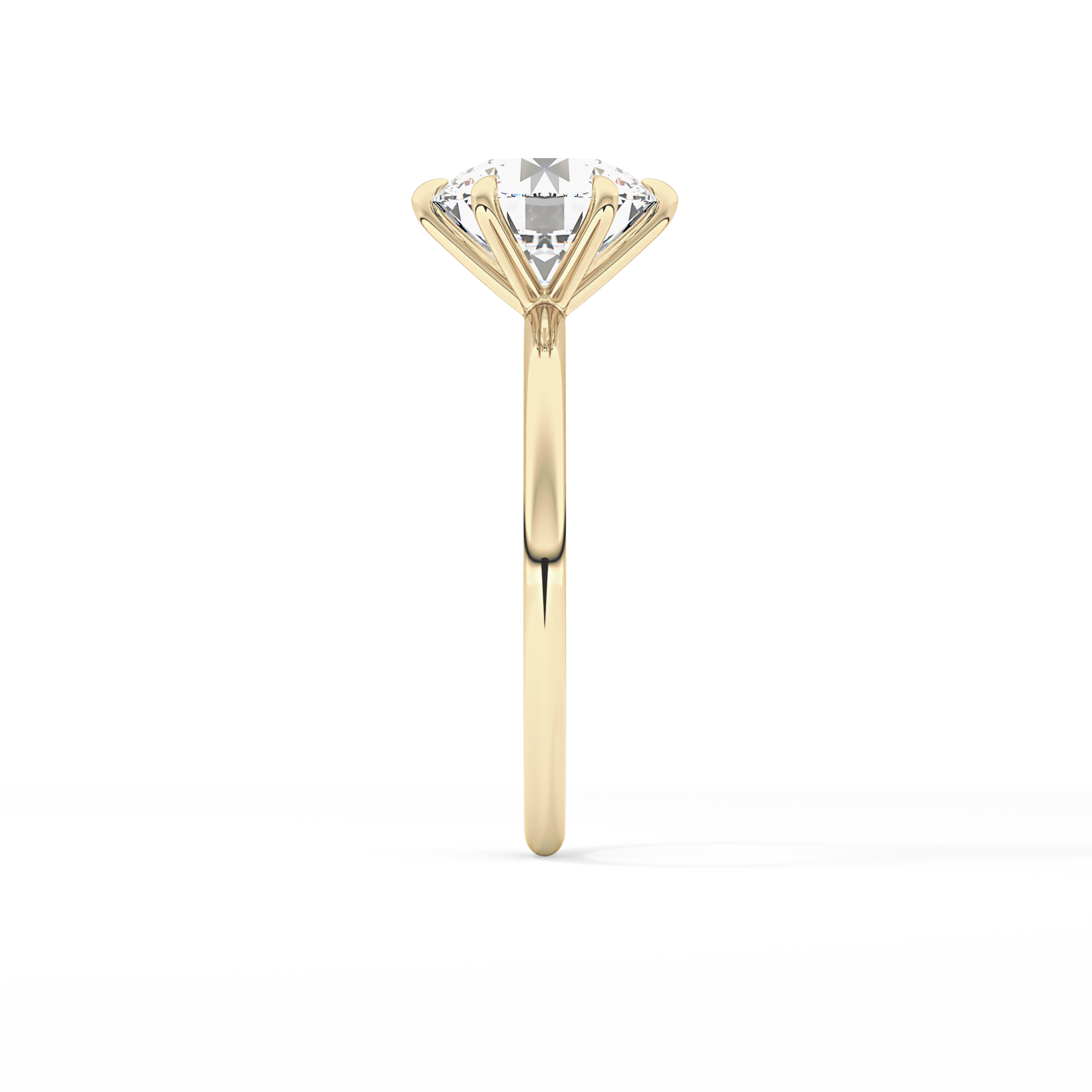 Round Solitaire Lab Grown Diamond Engagement Ring