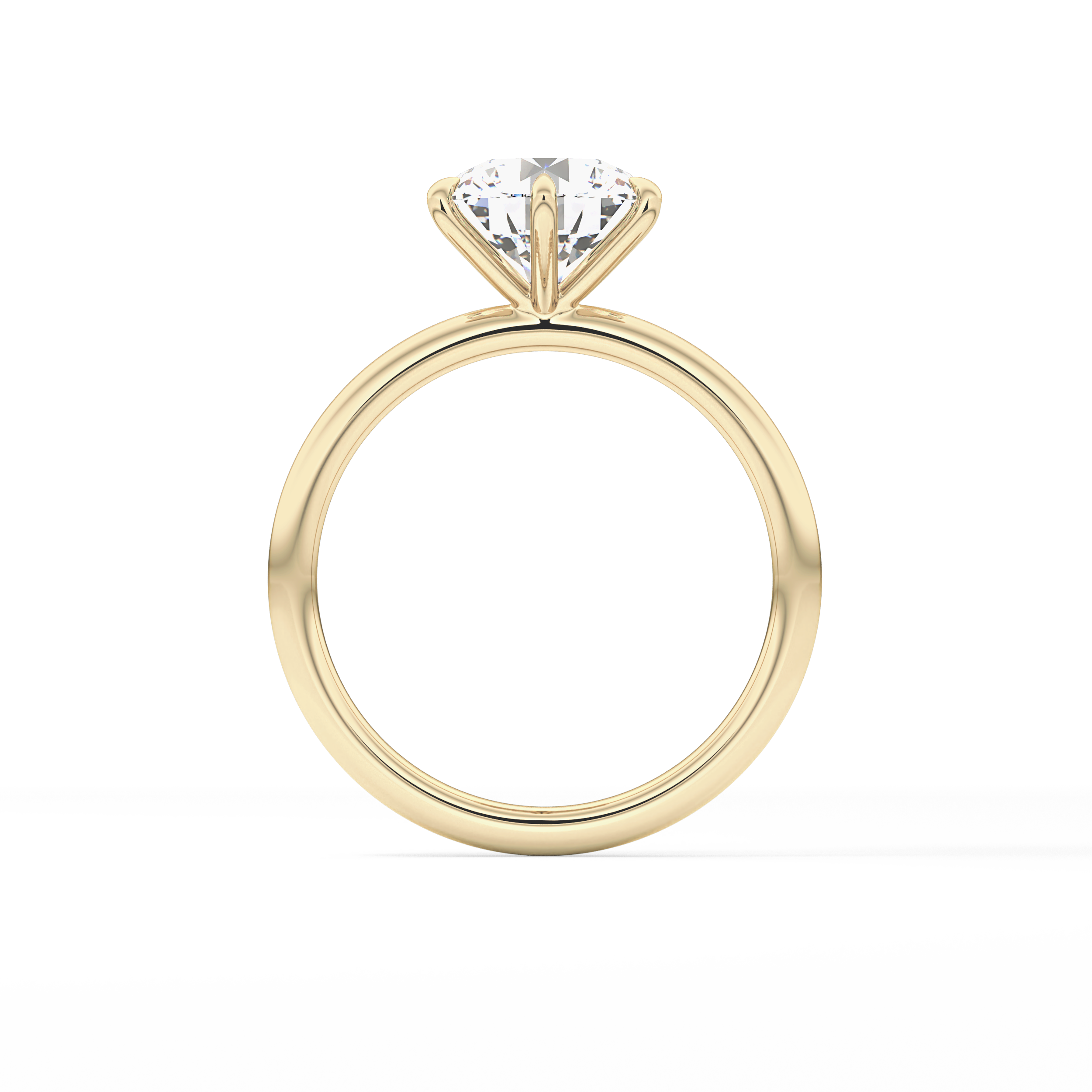 Round Solitaire Lab Grown Diamond Engagement Ring