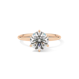 Round Solitaire Lab Grown Diamond Engagement Ring