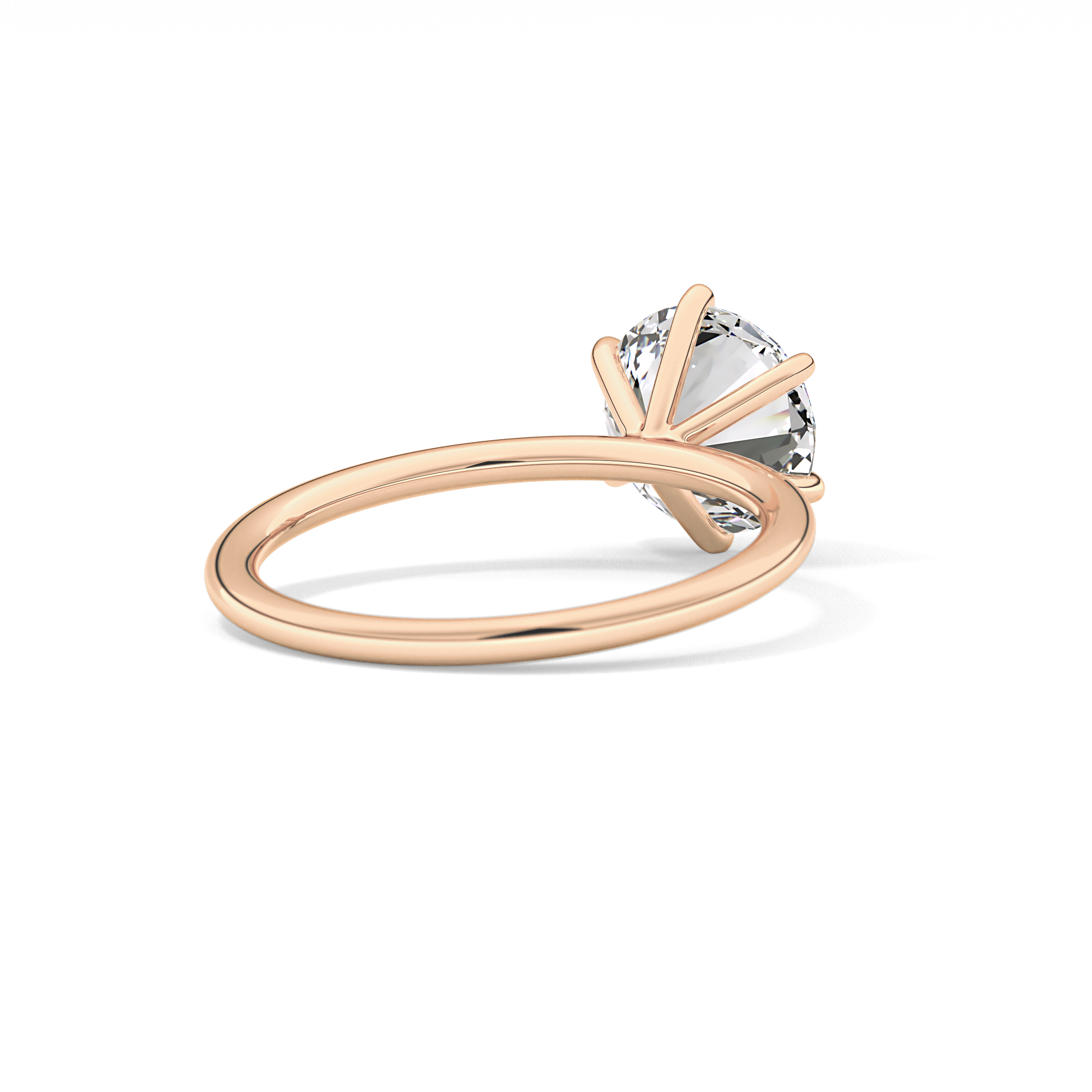 Round Solitaire Lab Grown Diamond Engagement Ring