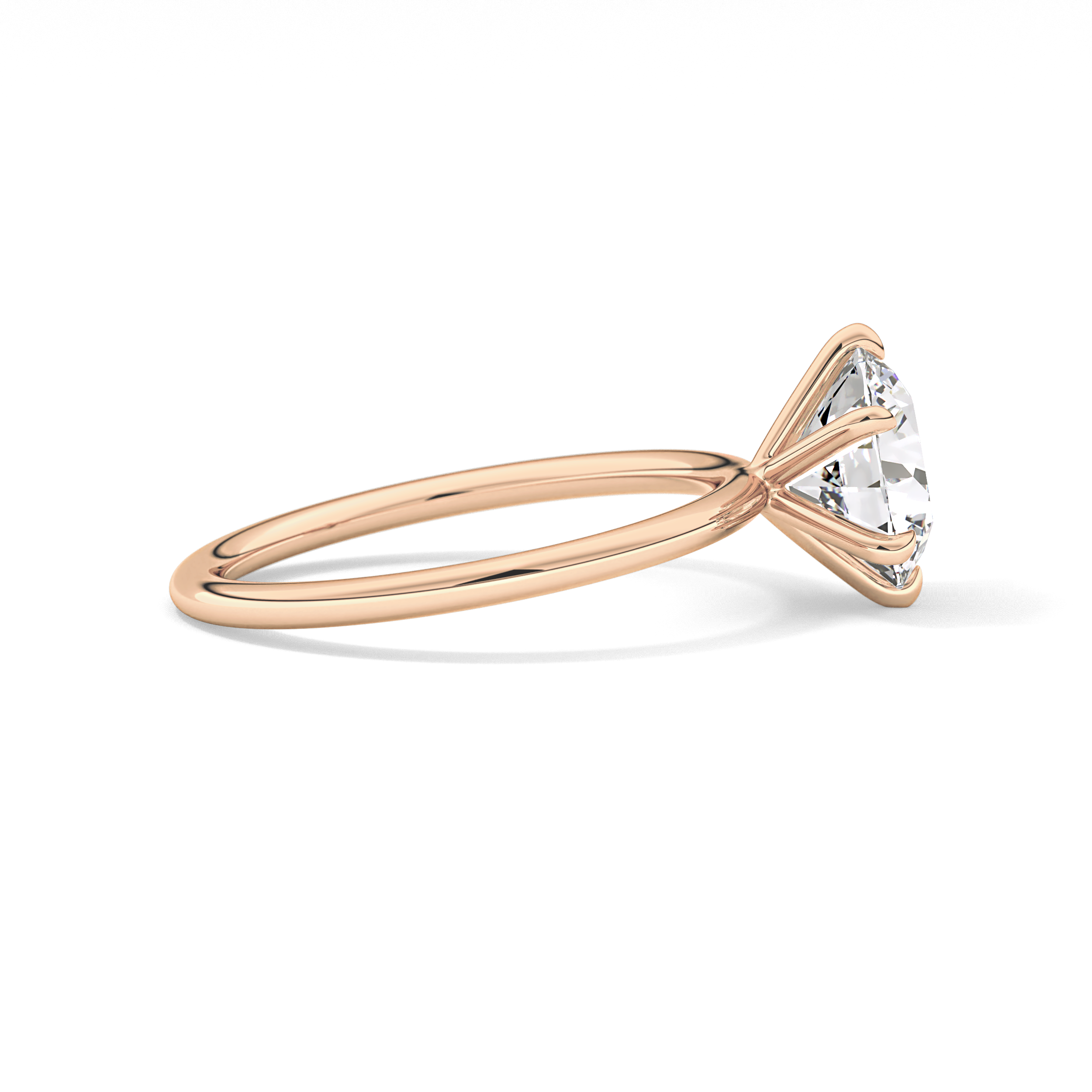 Round Solitaire Lab Grown Diamond Engagement Ring