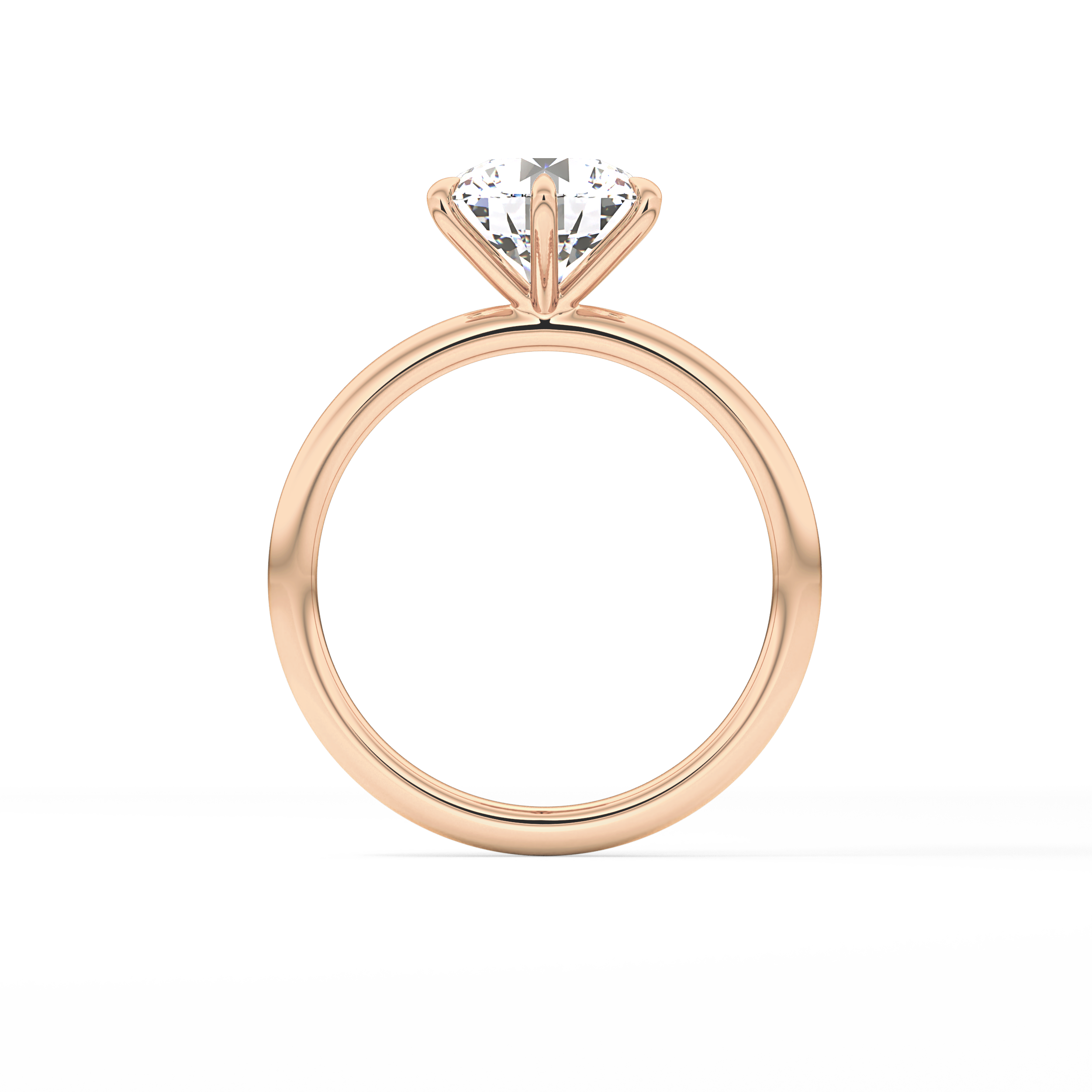 Round Solitaire Lab Grown Diamond Engagement Ring