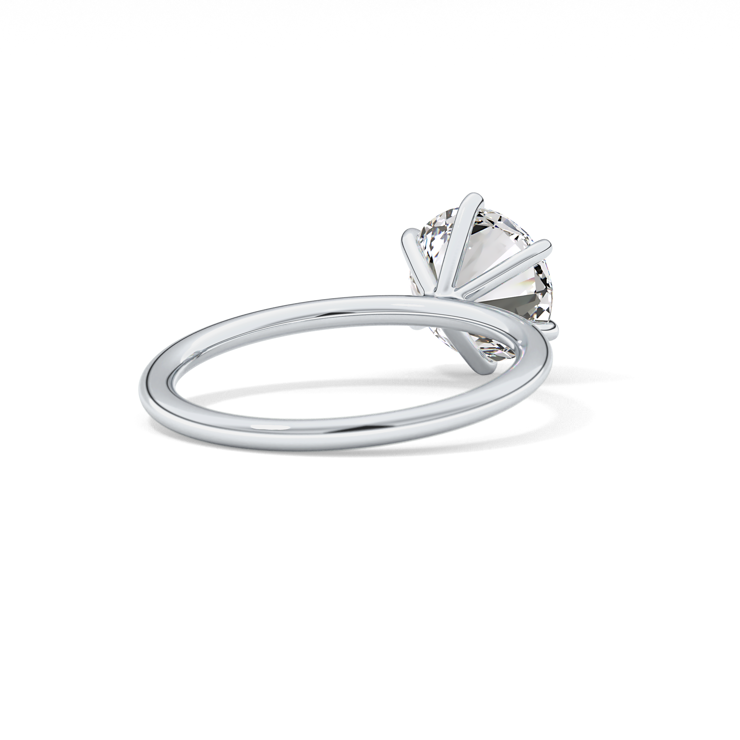 Round Solitaire Lab Grown Diamond Engagement Ring