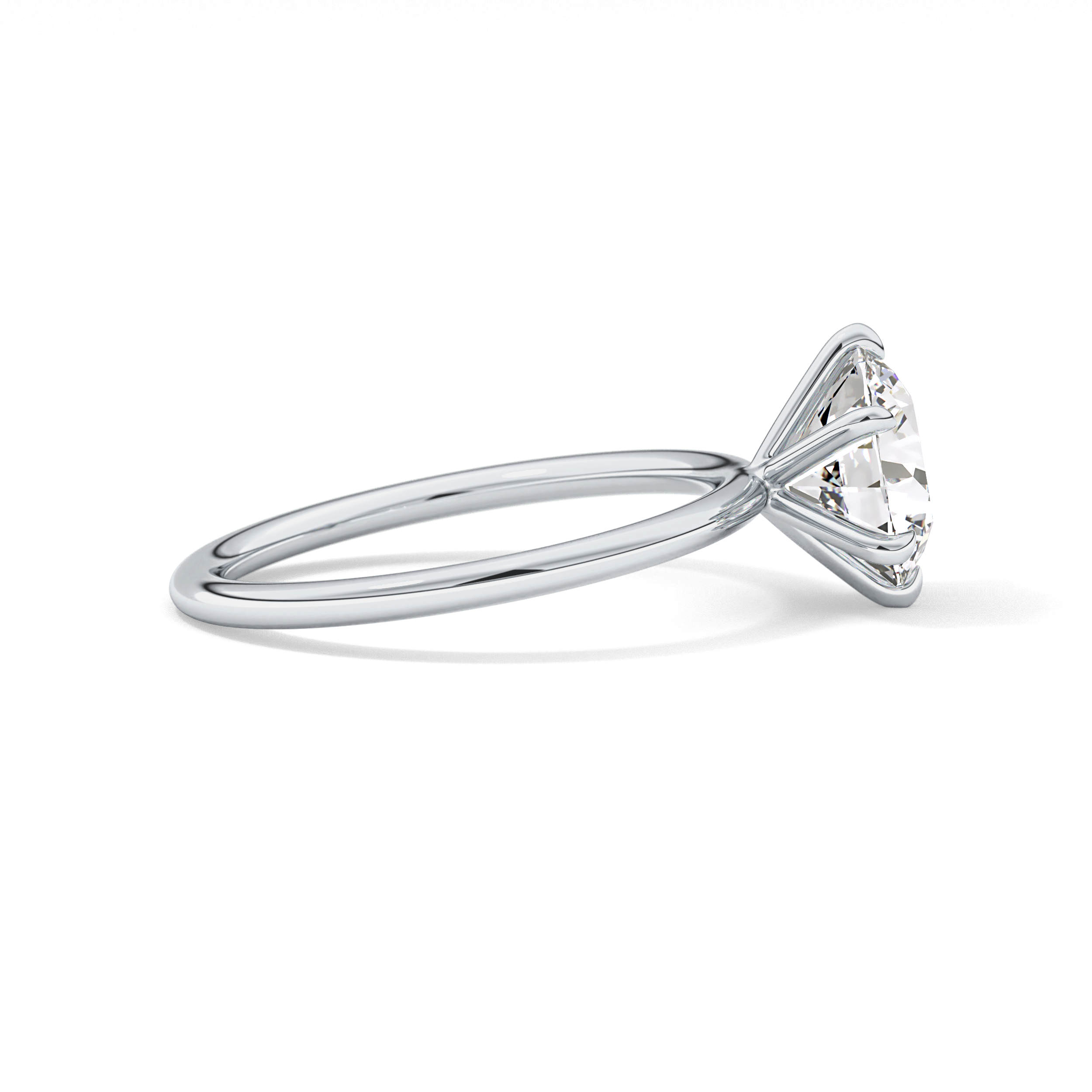 Round Solitaire Lab Grown Diamond Engagement Ring