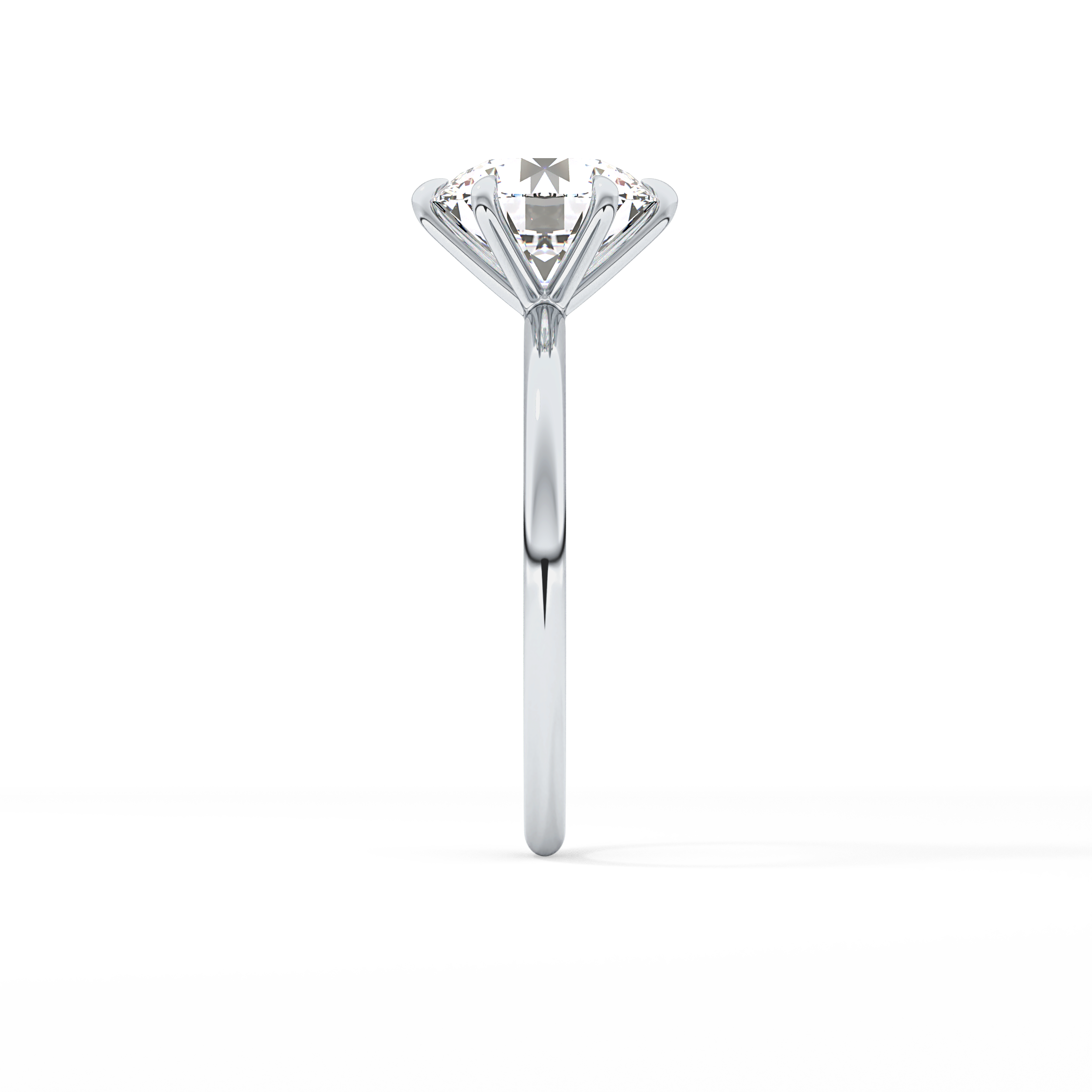 Round Solitaire Lab Grown Diamond Engagement Ring