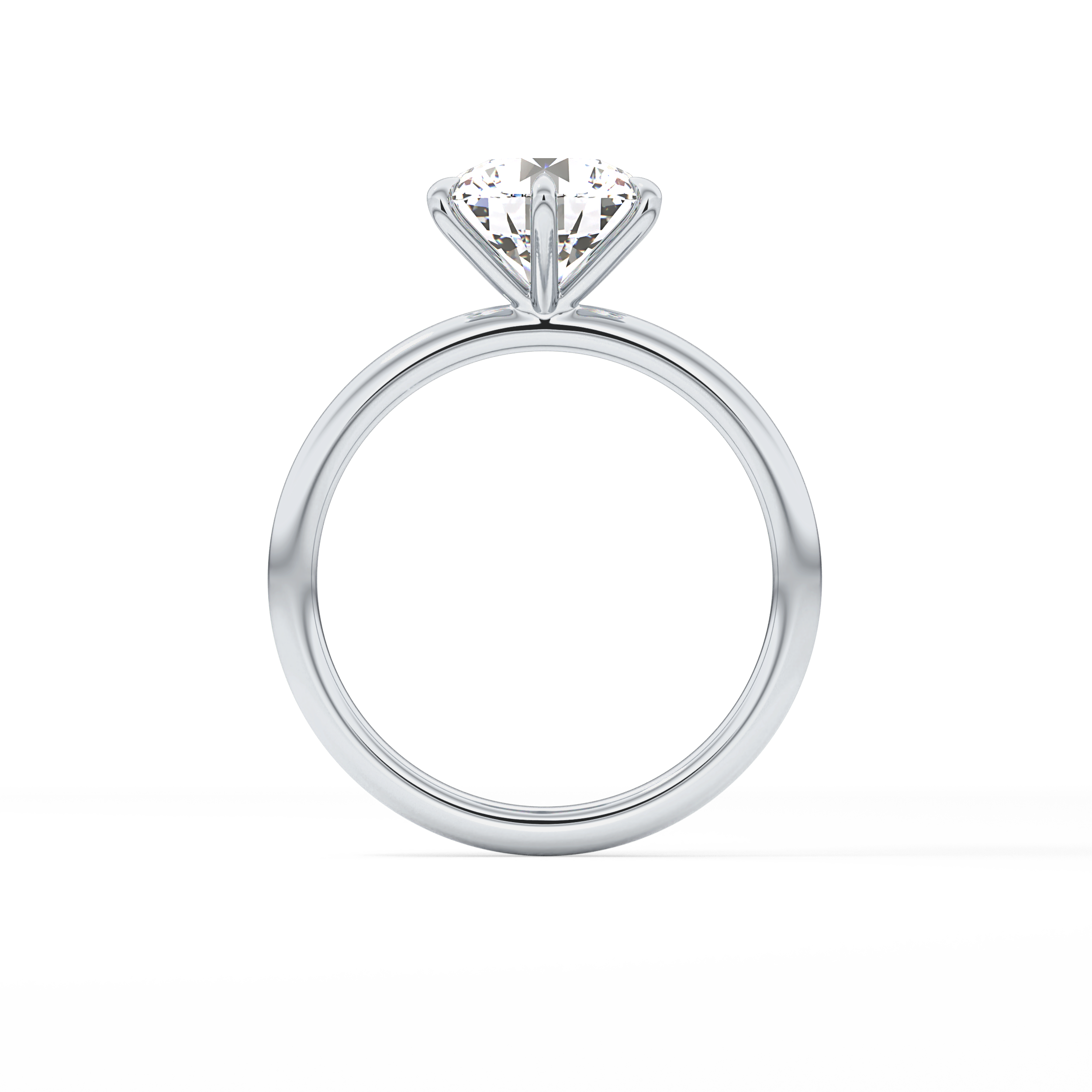 Round Solitaire Lab Grown Diamond Engagement Ring