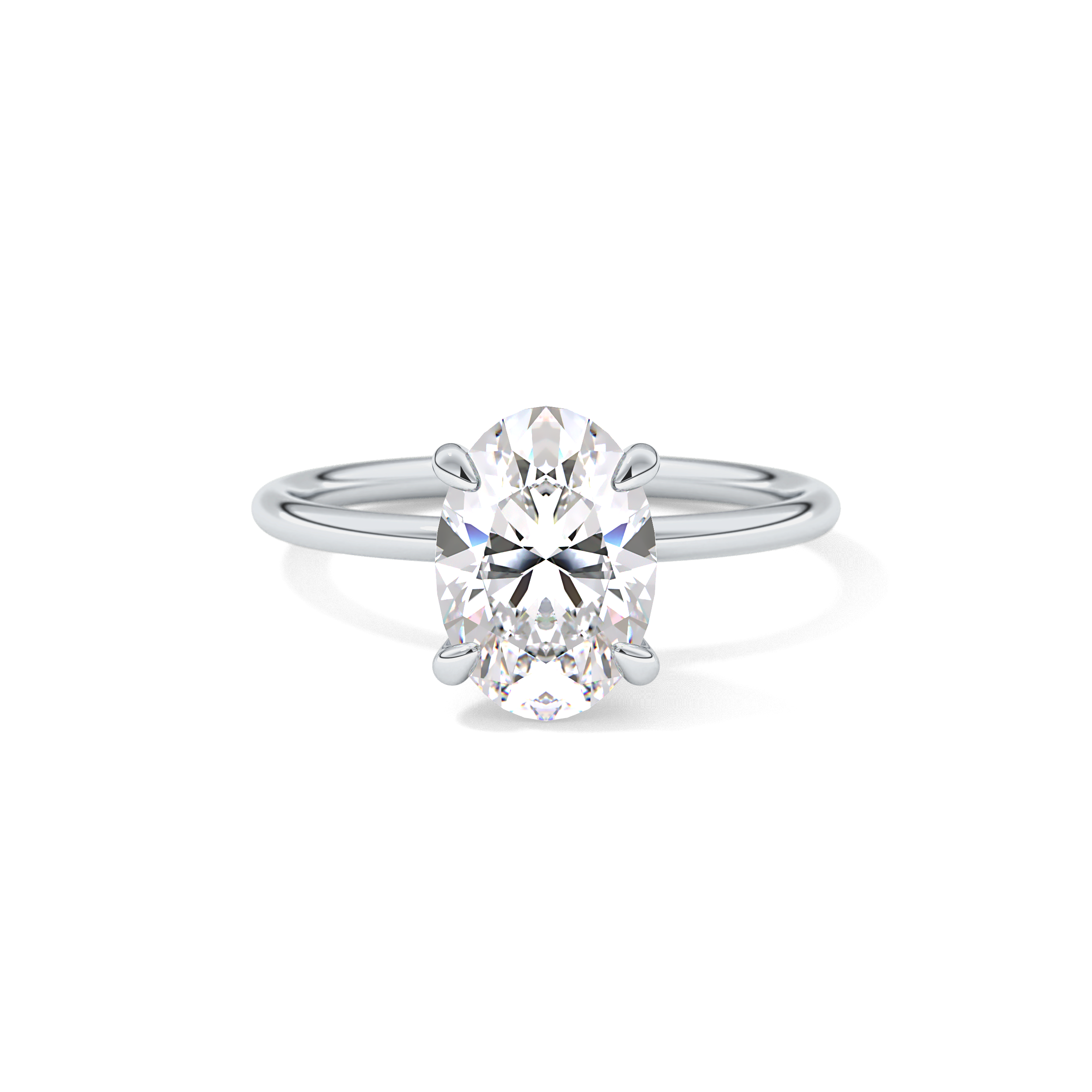 Oval Solitaire Lab Grown Diamond Engagement Ring