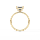 Emerald Solitaire Lab Grown Diamond Engagement Ring