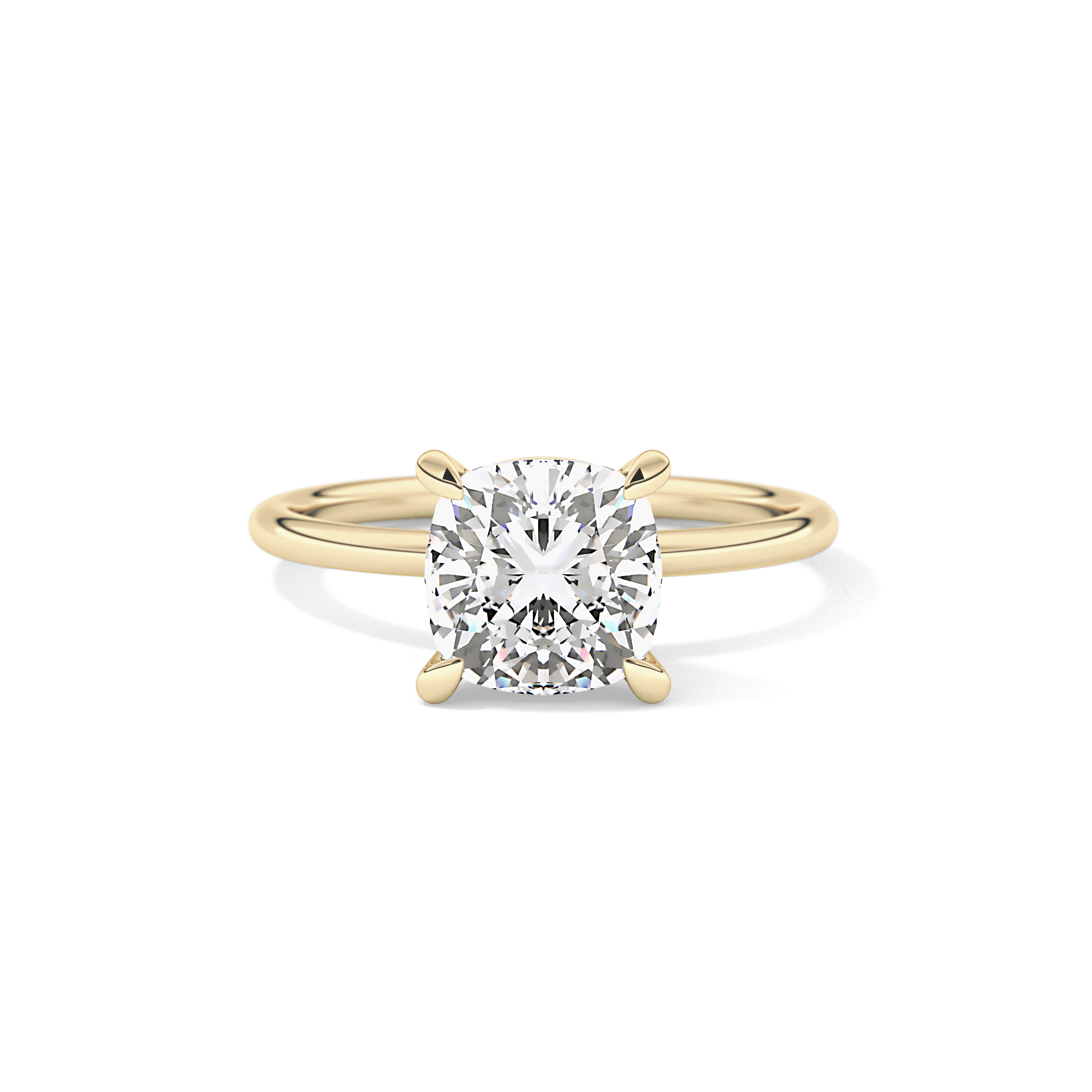 Cushion Solitaire Lab Grown Diamond Engagement Ring
