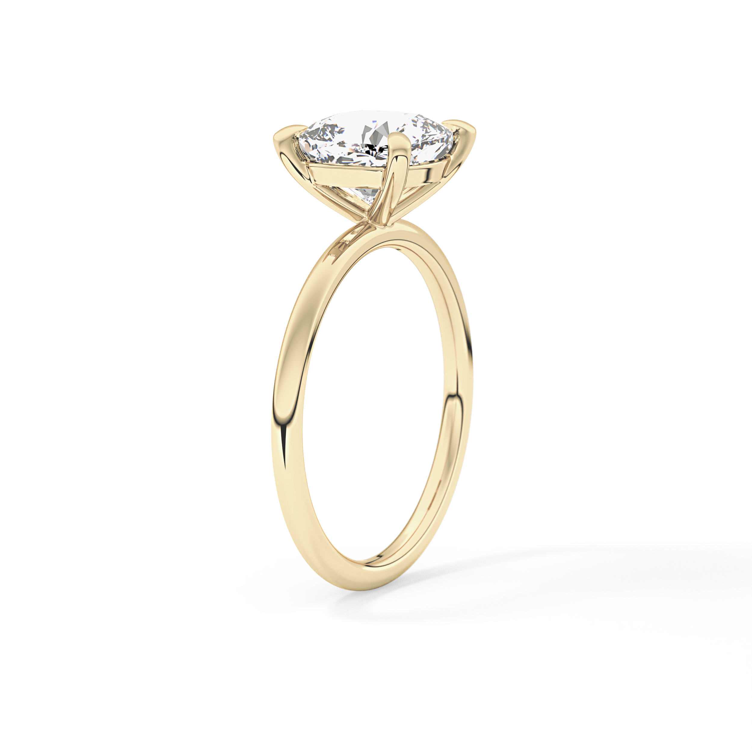 Cushion Solitaire Lab Grown Diamond Engagement Ring