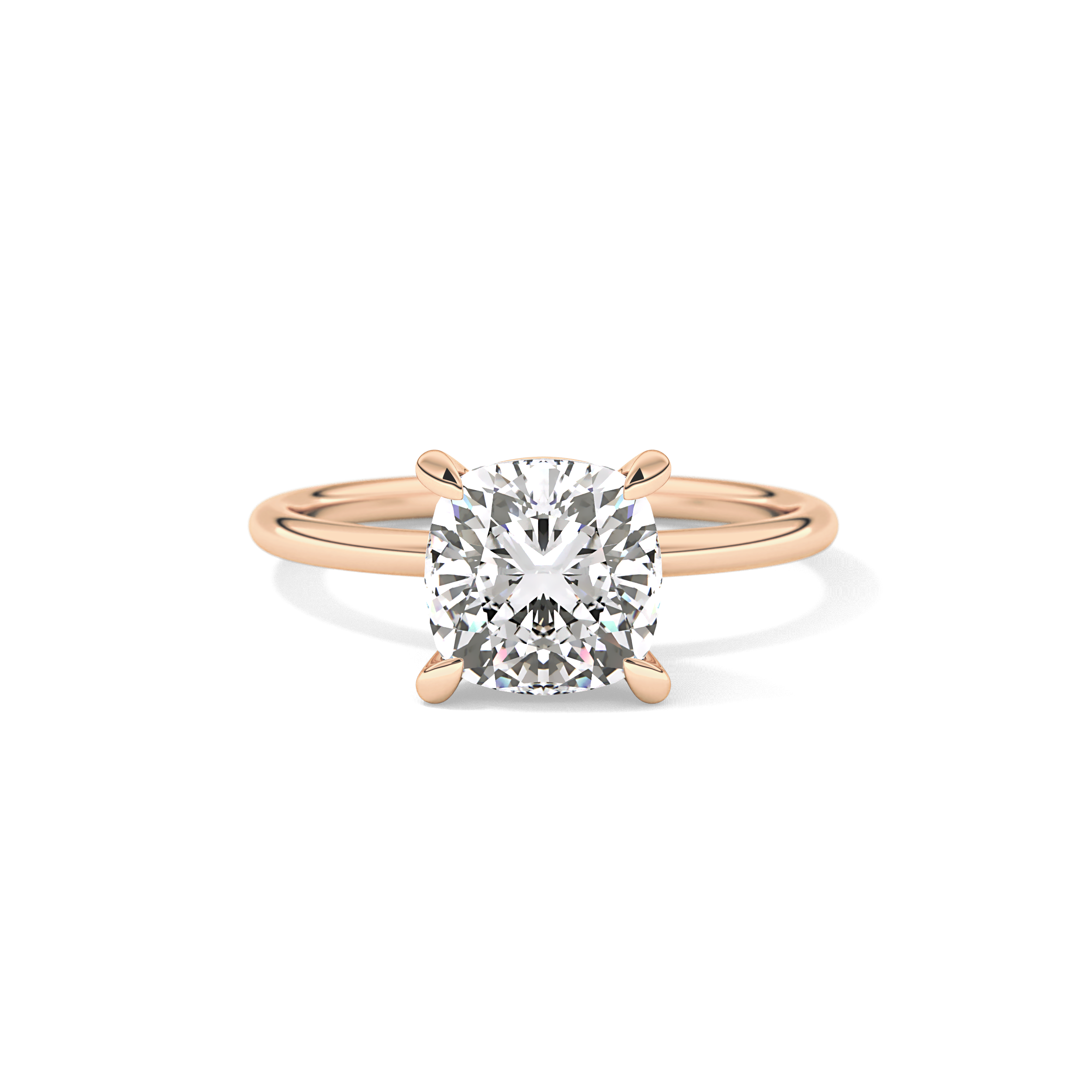 Cushion Solitaire Lab Grown Diamond Engagement Ring