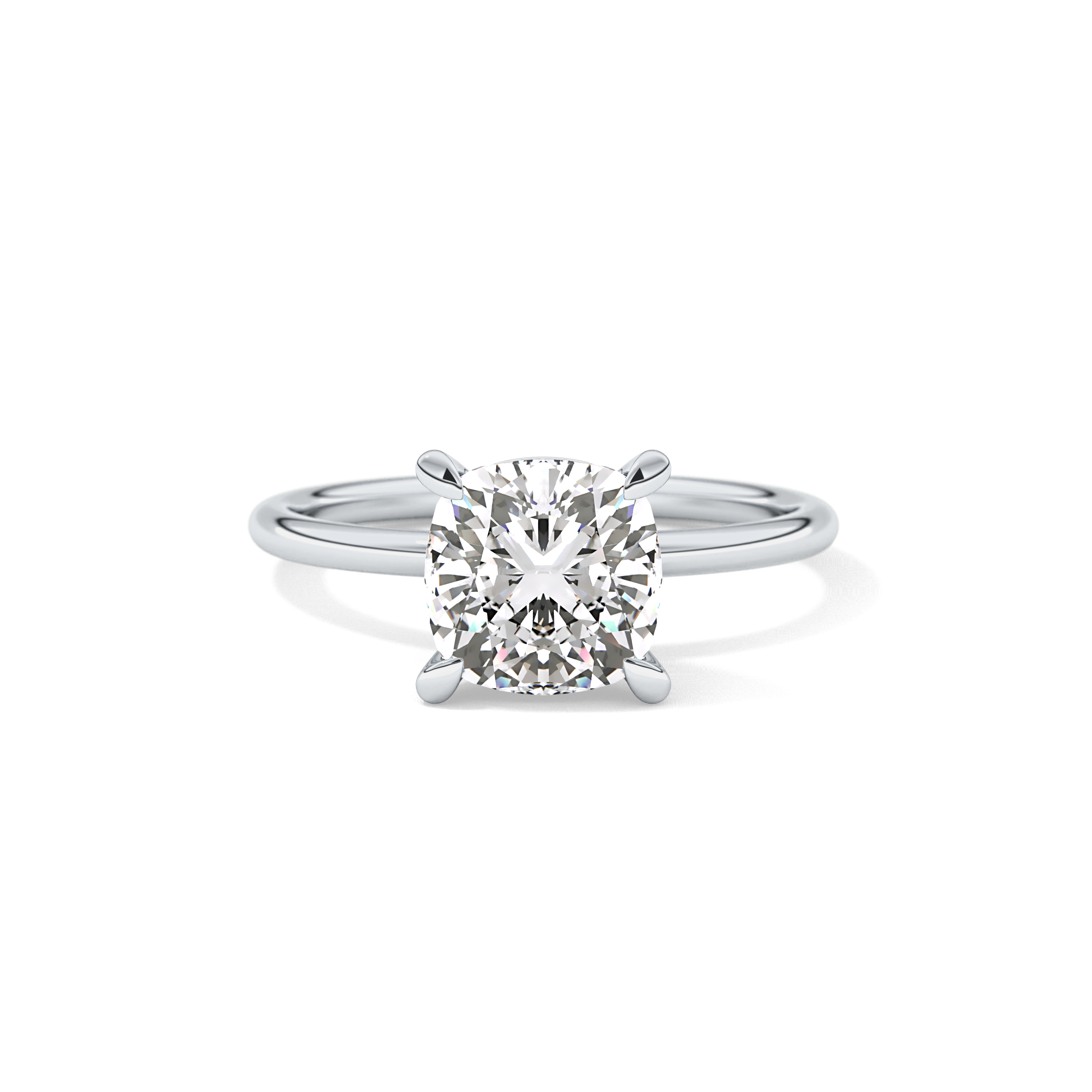 Cushion Solitaire Lab Grown Diamond Engagement Ring