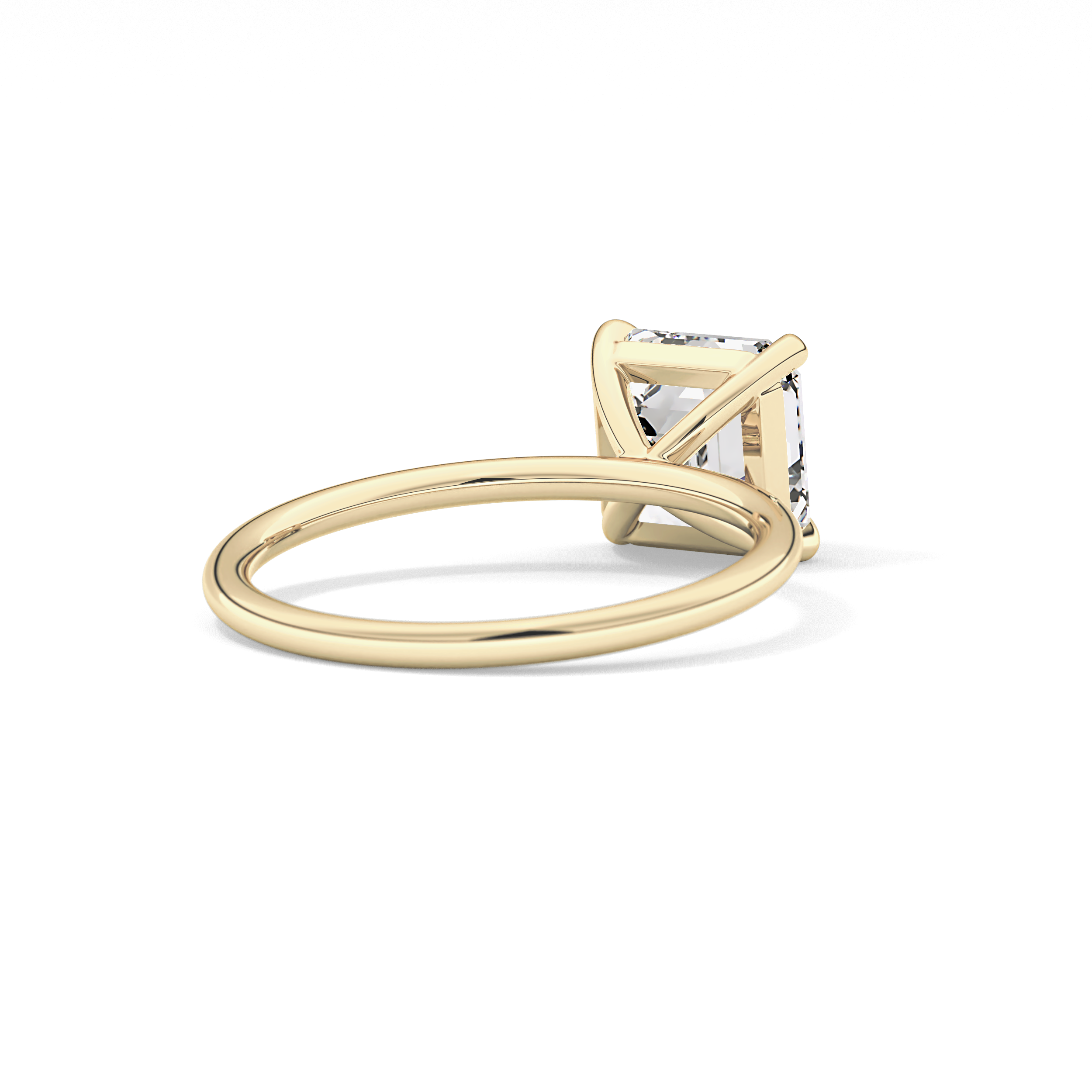 Asscher Solitaire Lab Grown Diamond Engagement Ring