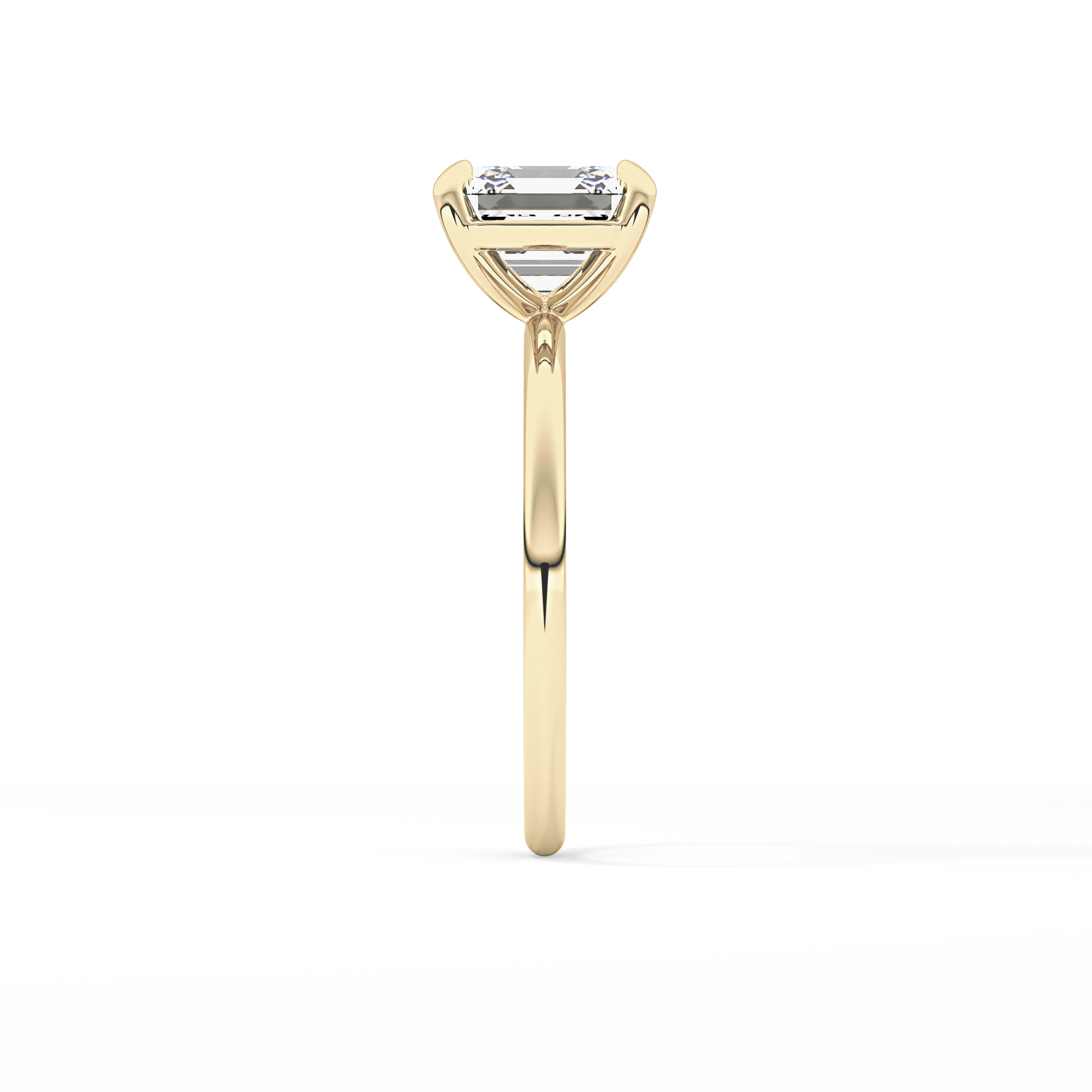Asscher Solitaire Lab Grown Diamond Engagement Ring