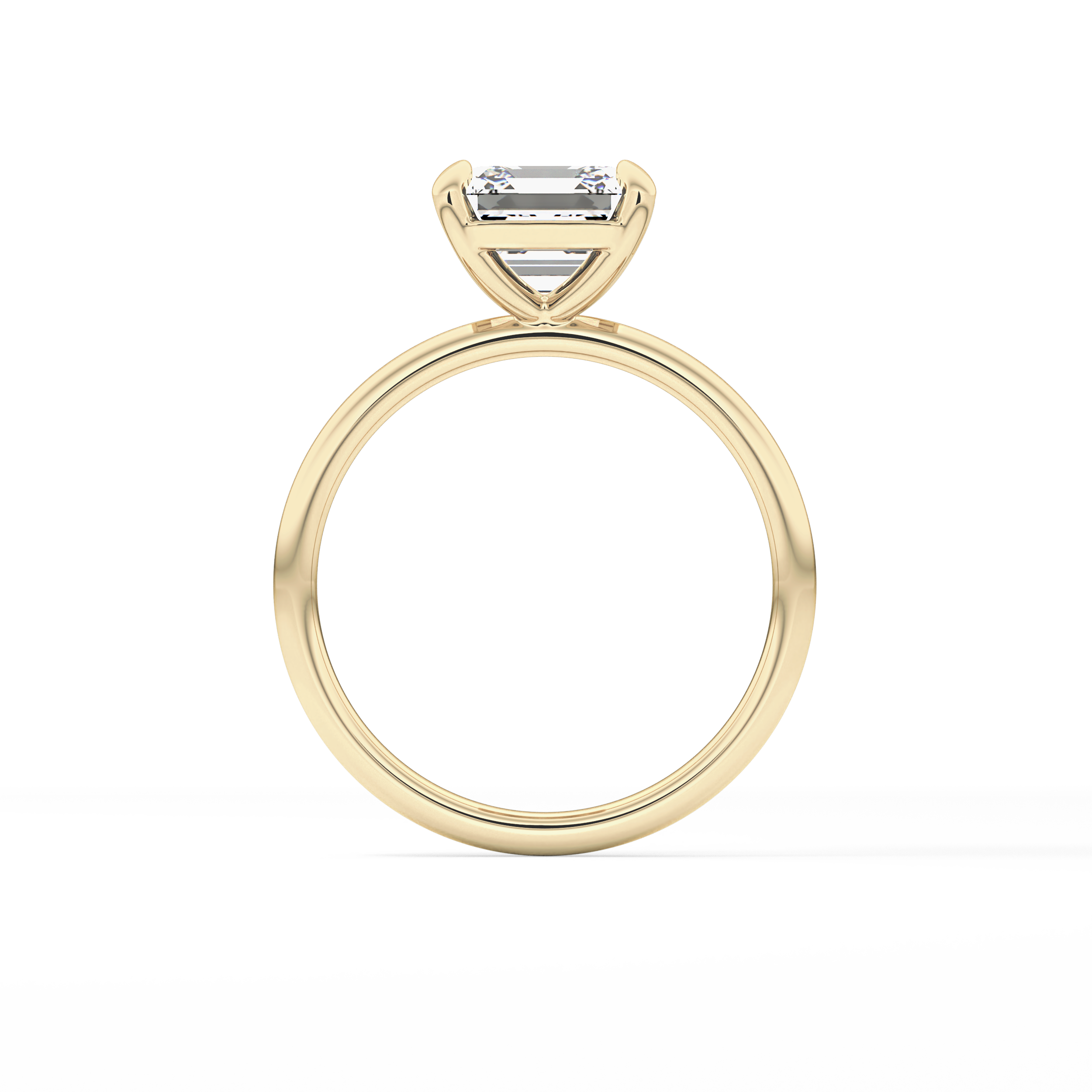 Asscher Solitaire Lab Grown Diamond Engagement Ring