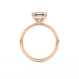 Asscher Solitaire Lab Grown Diamond Engagement Ring