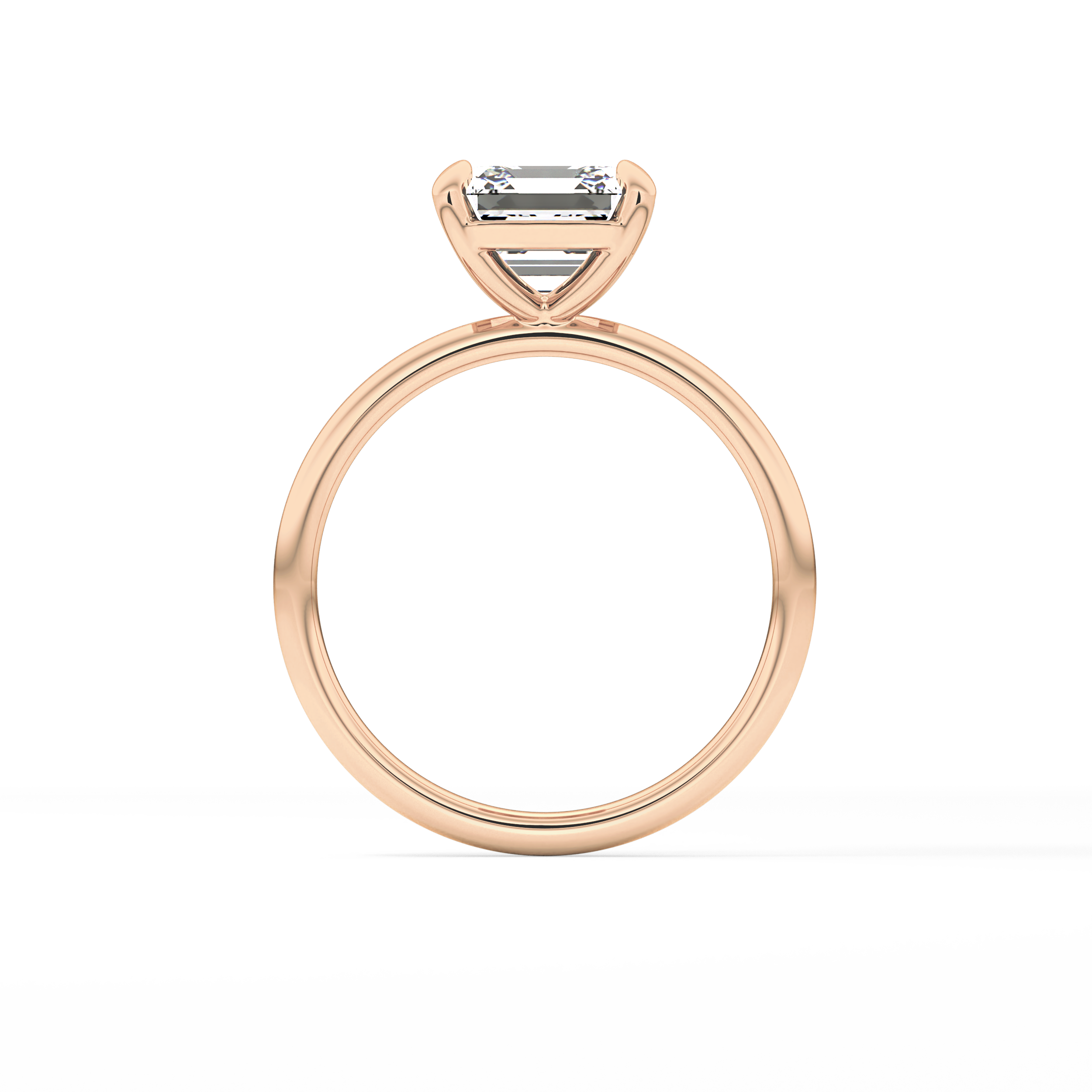 Asscher Solitaire Lab Grown Diamond Engagement Ring