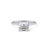 Asscher Solitaire Lab Grown Diamond Engagement Ring