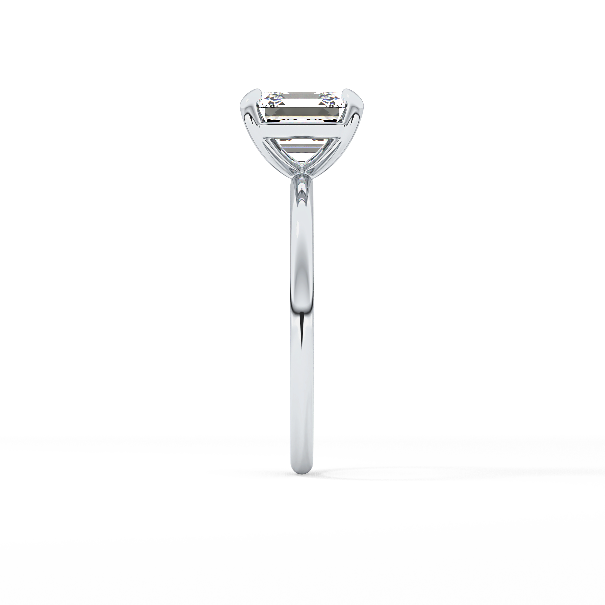 Asscher Solitaire Lab Grown Diamond Engagement Ring