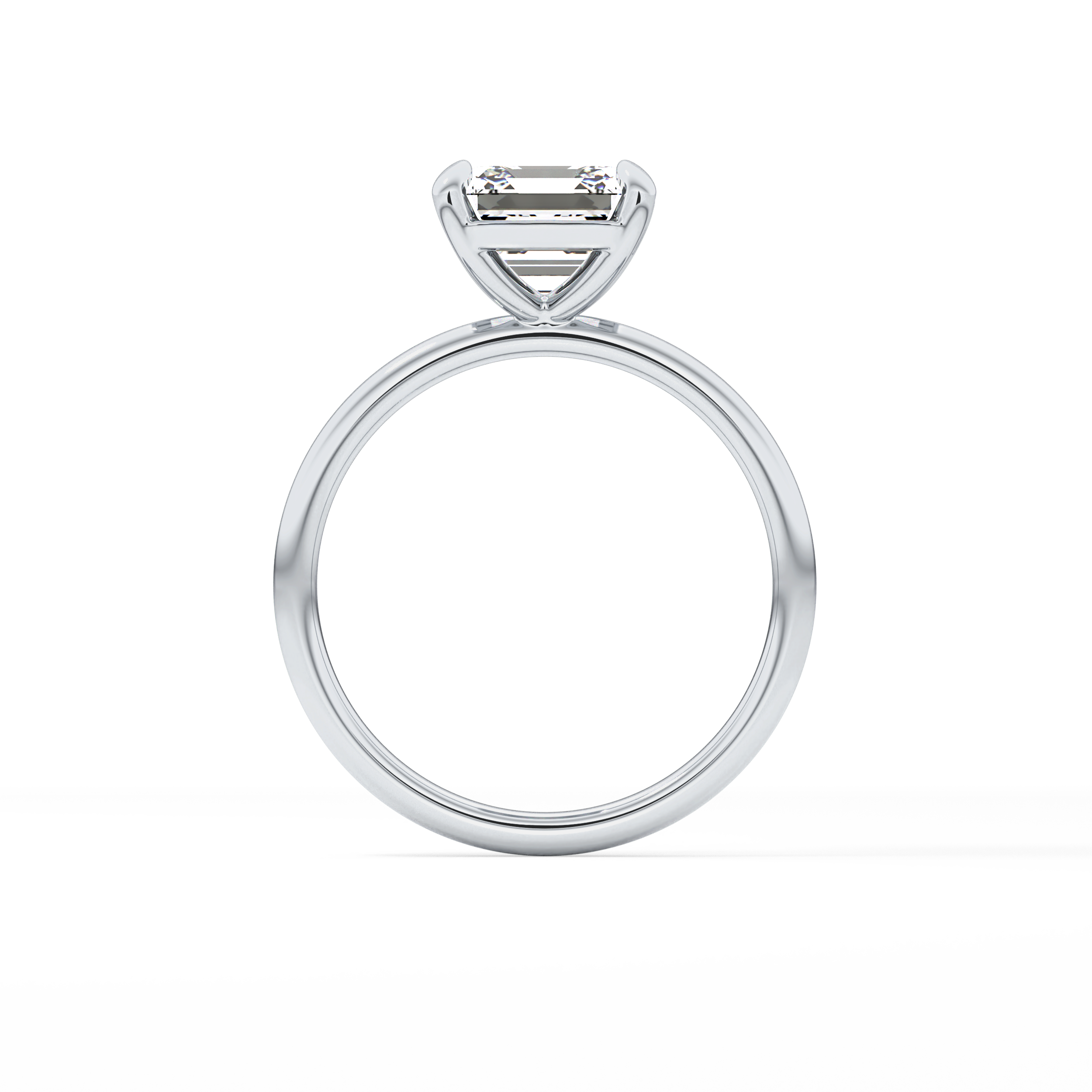 Asscher Solitaire Lab Grown Diamond Engagement Ring