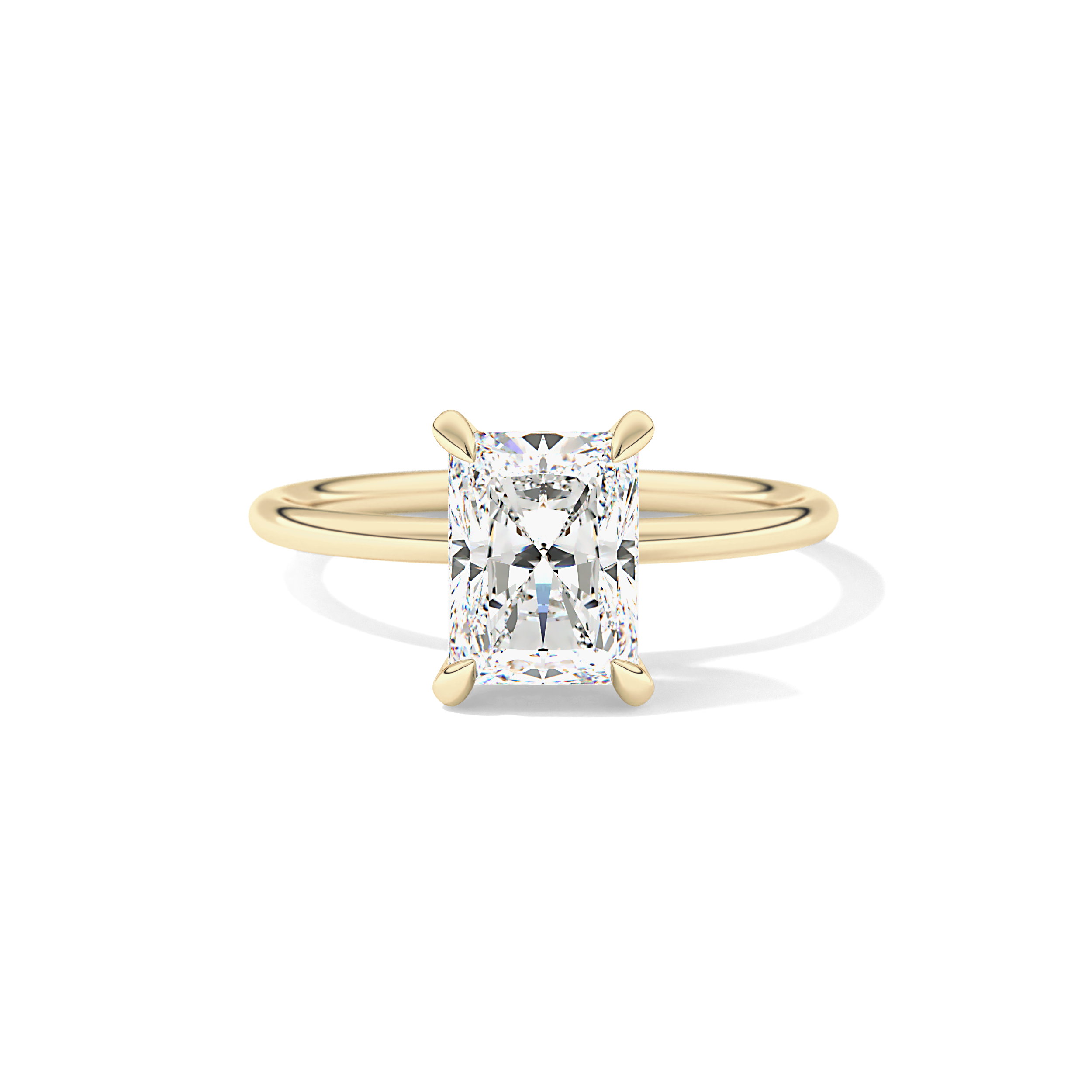 Radiant Solitaire Lab Grown Diamond Engagement Ring
