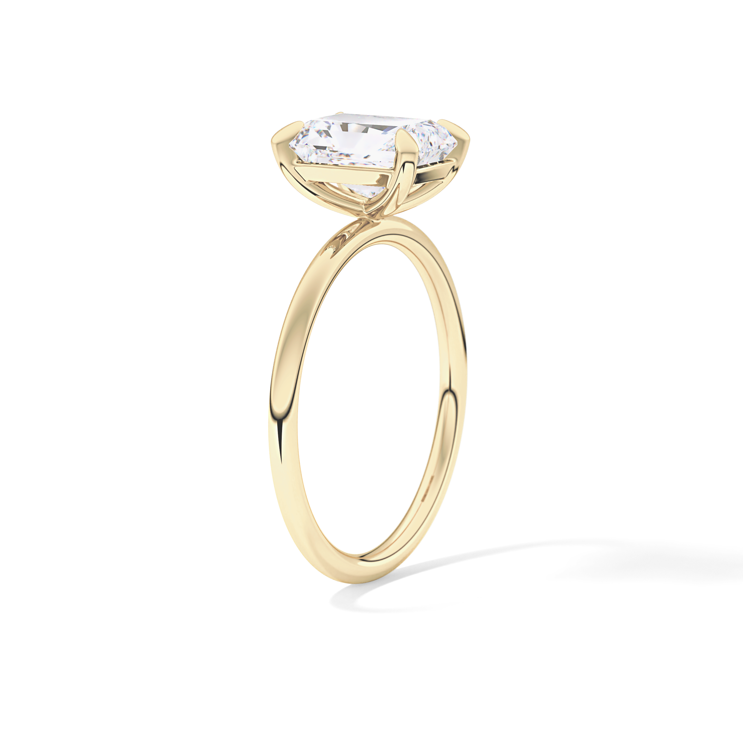 Radiant Solitaire Lab Grown Diamond Engagement Ring