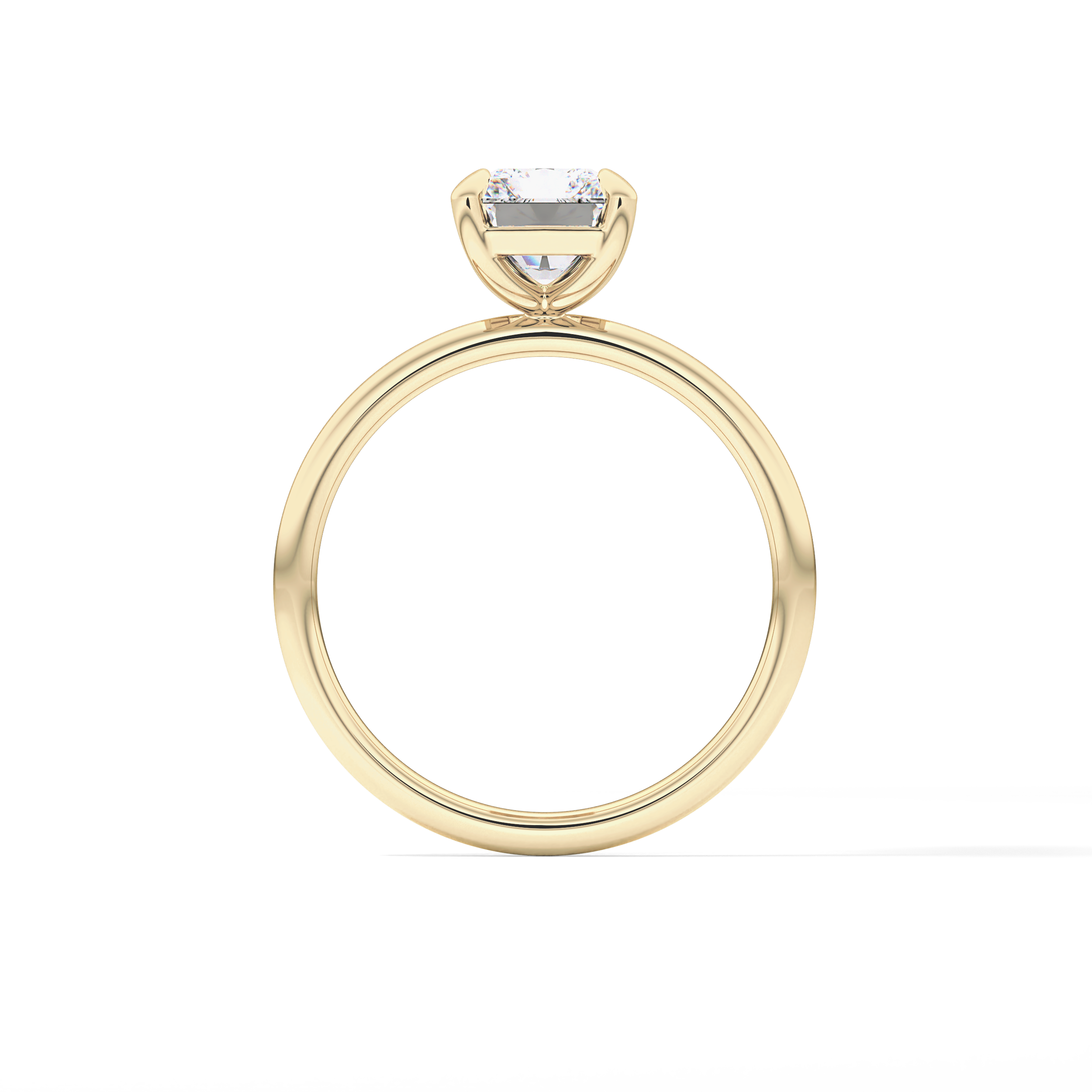 Radiant Solitaire Lab Grown Diamond Engagement Ring