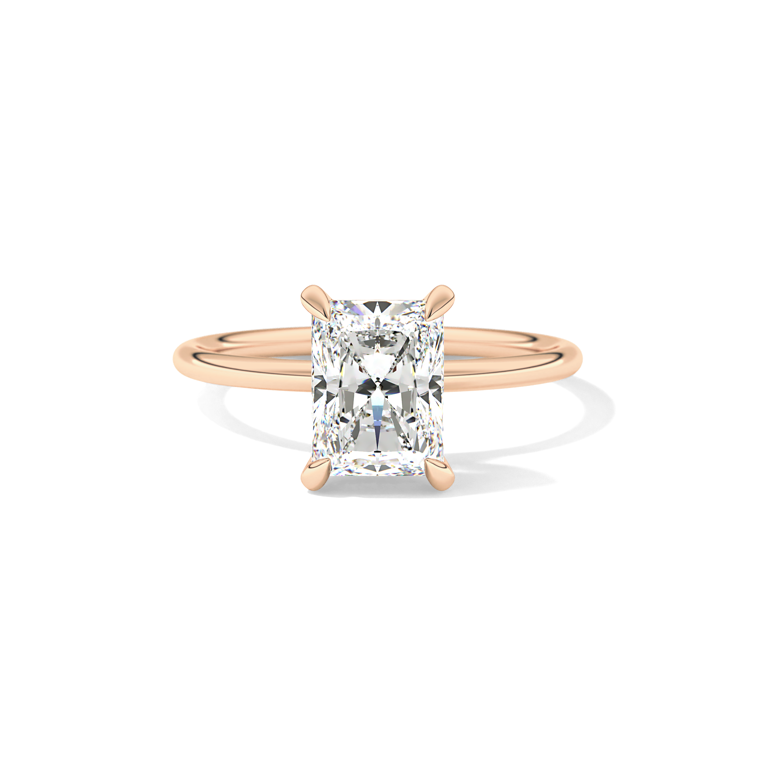 Radiant Solitaire Lab Grown Diamond Engagement Ring