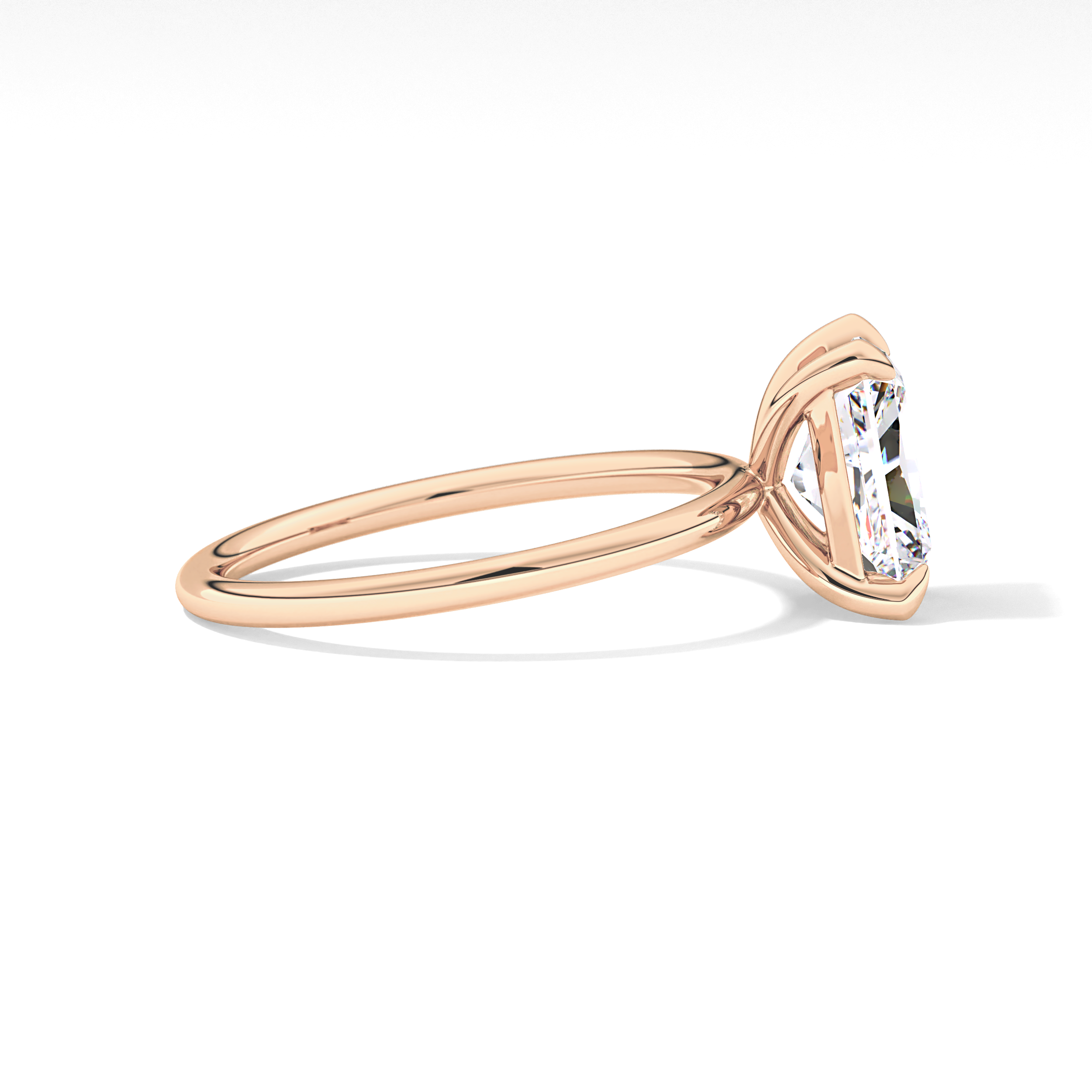 Radiant Solitaire Lab Grown Diamond Engagement Ring