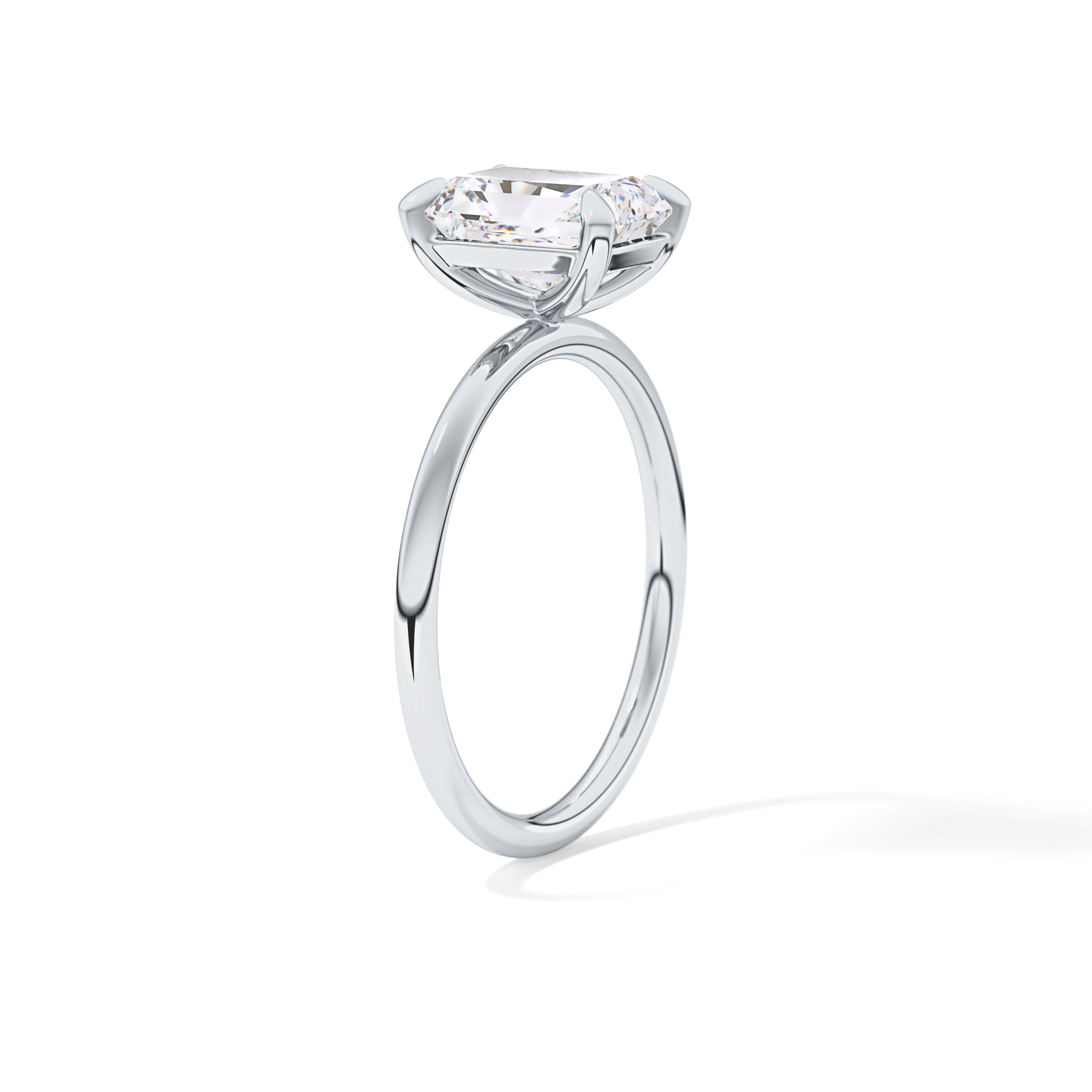 Radiant Solitaire Lab Grown Diamond Engagement Ring