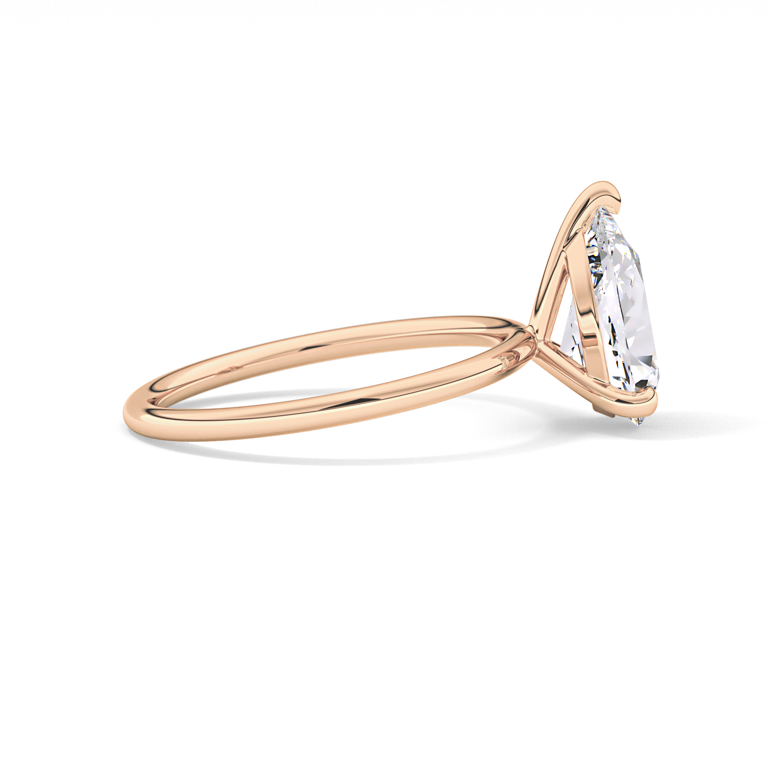 Pear Solitaire Lab Grown Diamond Engagement Ring