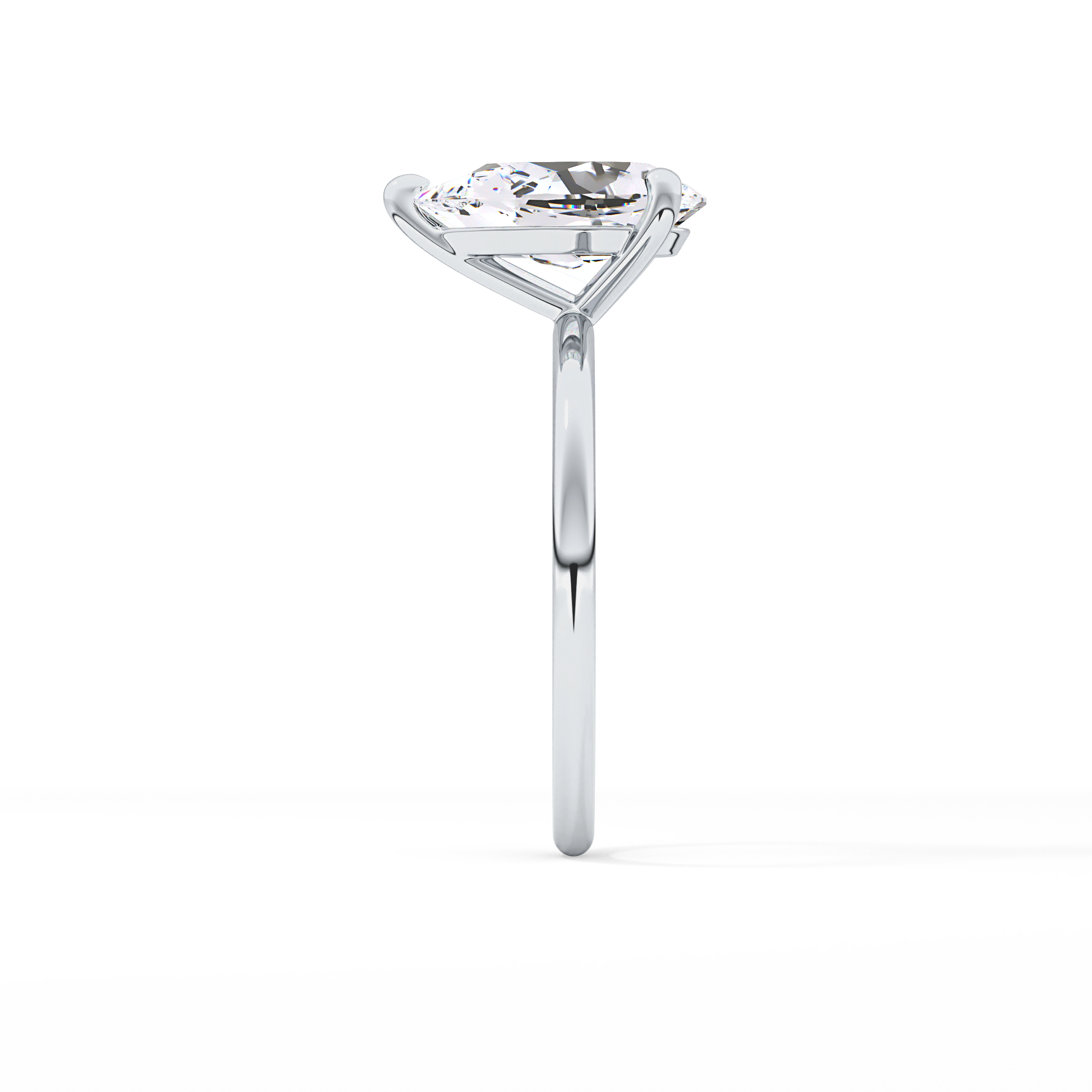 Pear Solitaire Lab Grown Diamond Engagement Ring