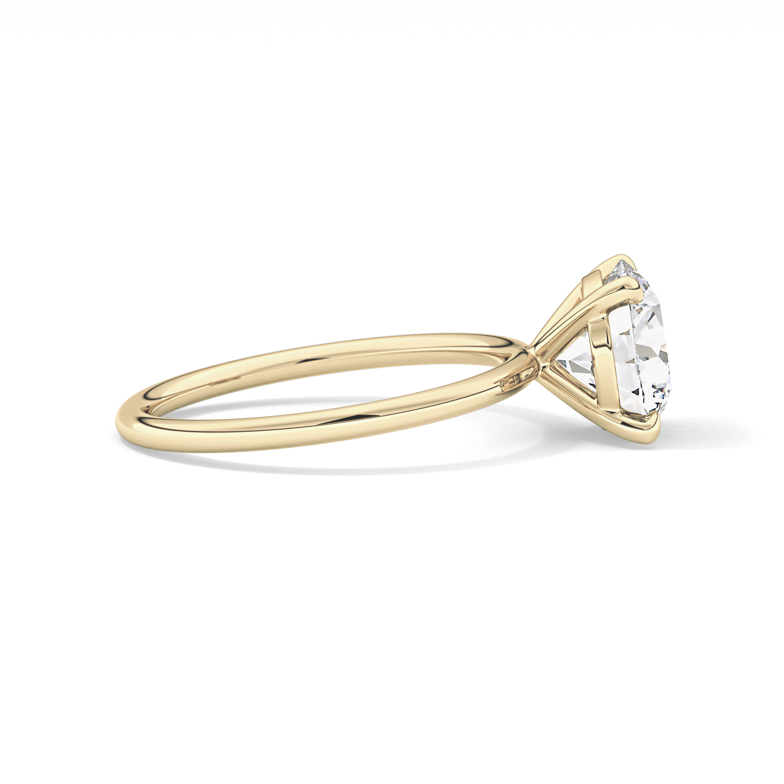 Round Solitaire Lab Grown Diamond Engagement Ring