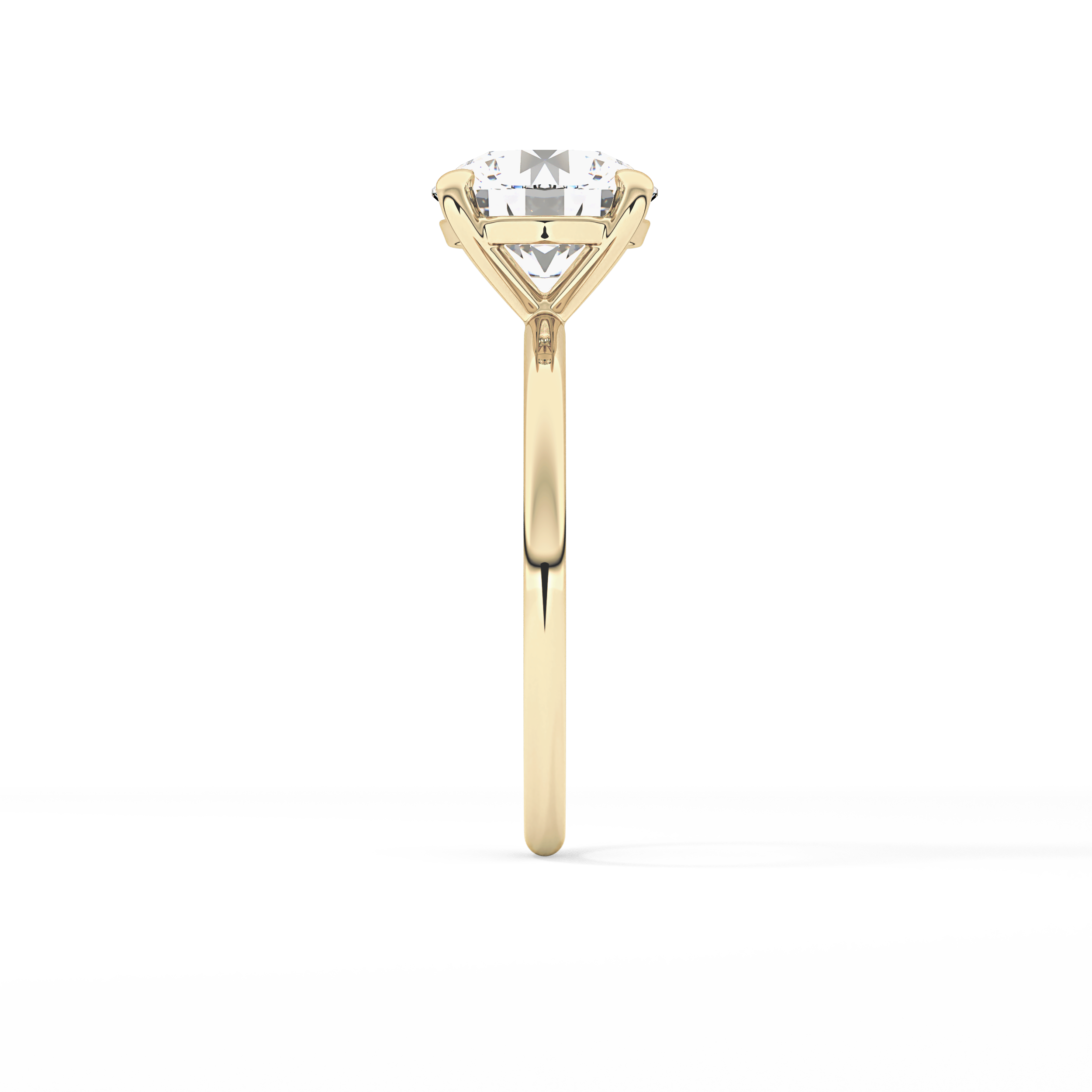 Round Solitaire Lab Grown Diamond Engagement Ring