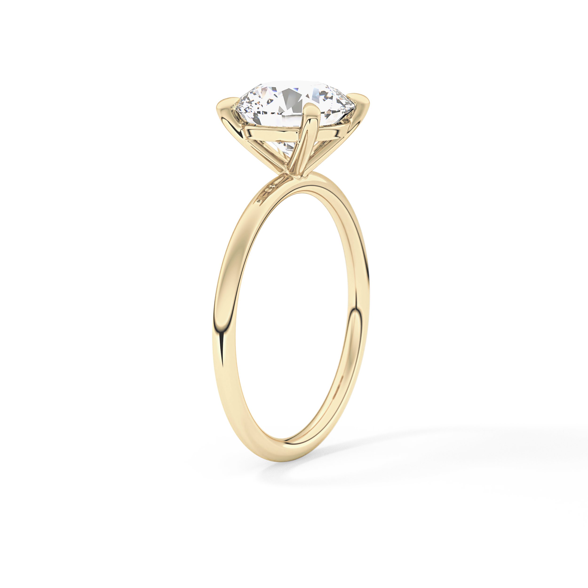 Round Solitaire Lab Grown Diamond Engagement Ring