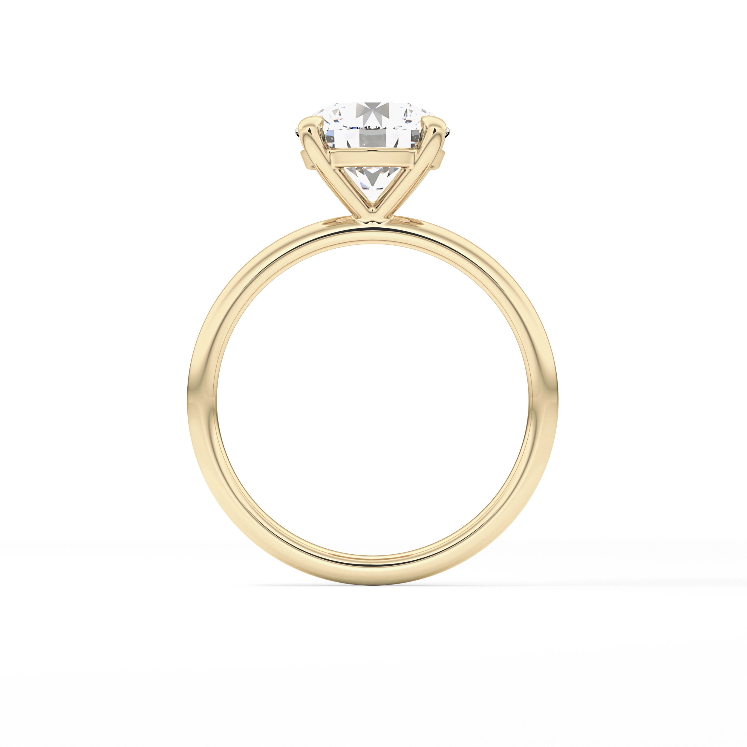 Round Solitaire Lab Grown Diamond Engagement Ring