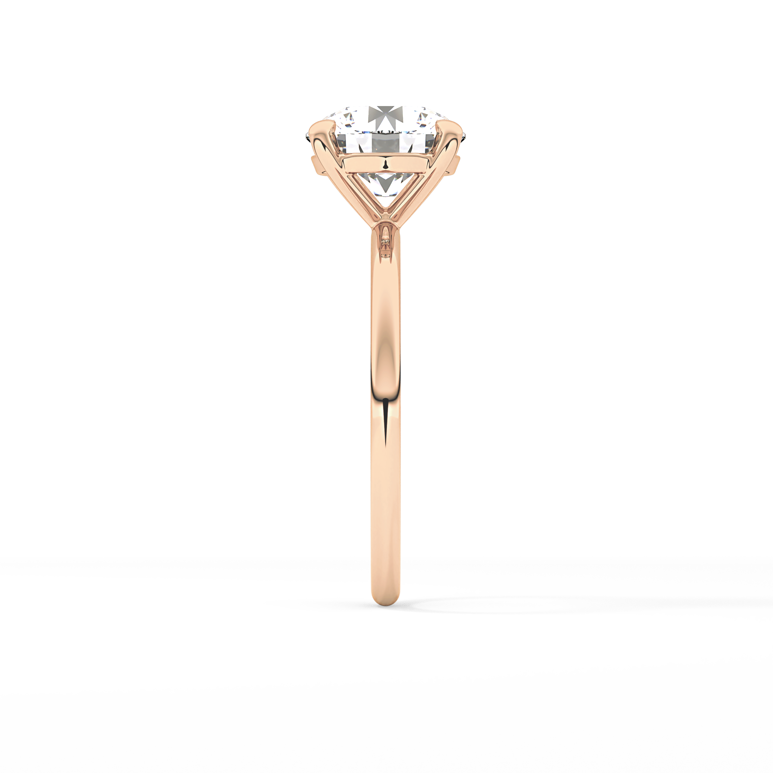 Round Solitaire Lab Grown Diamond Engagement Ring