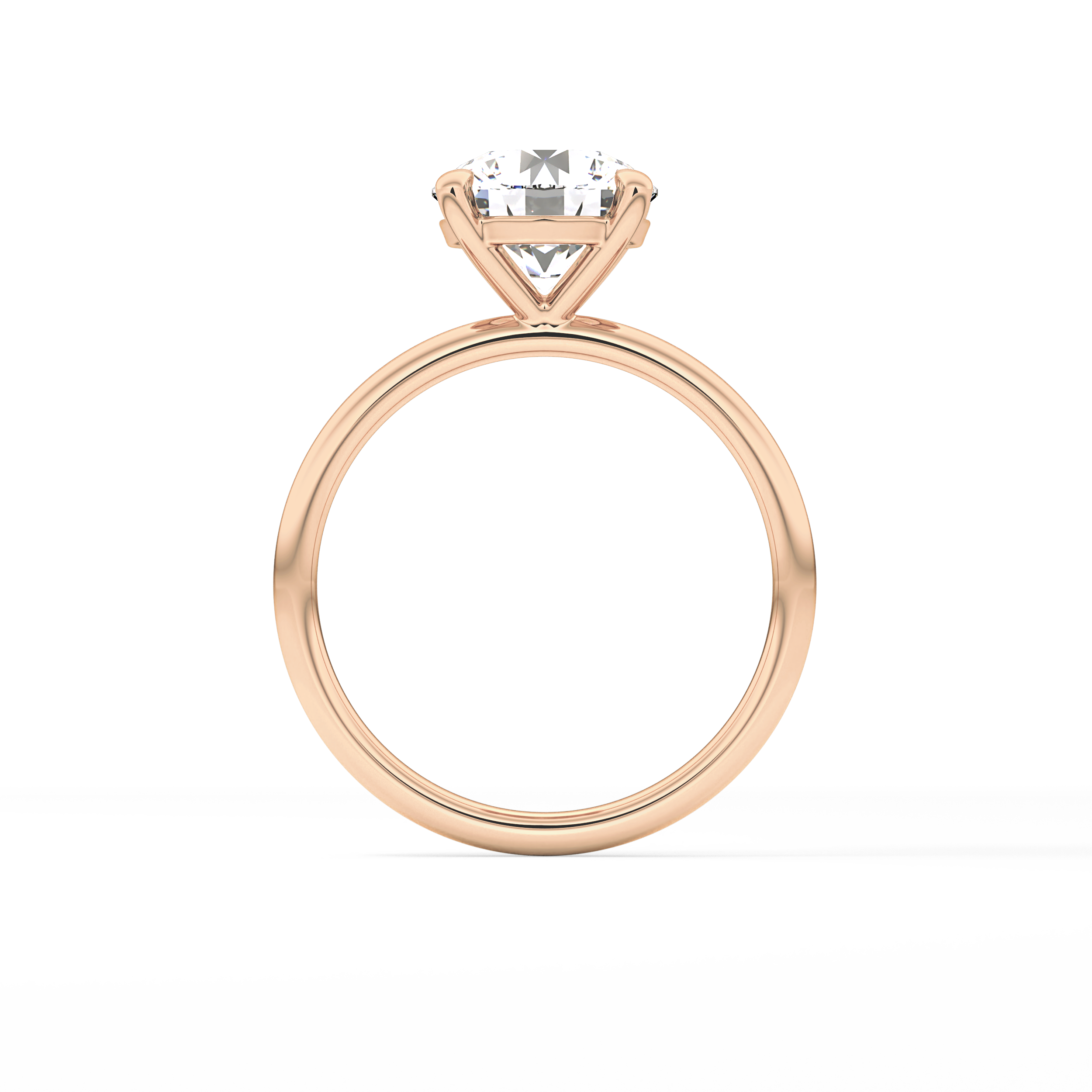 Round Solitaire Lab Grown Diamond Engagement Ring